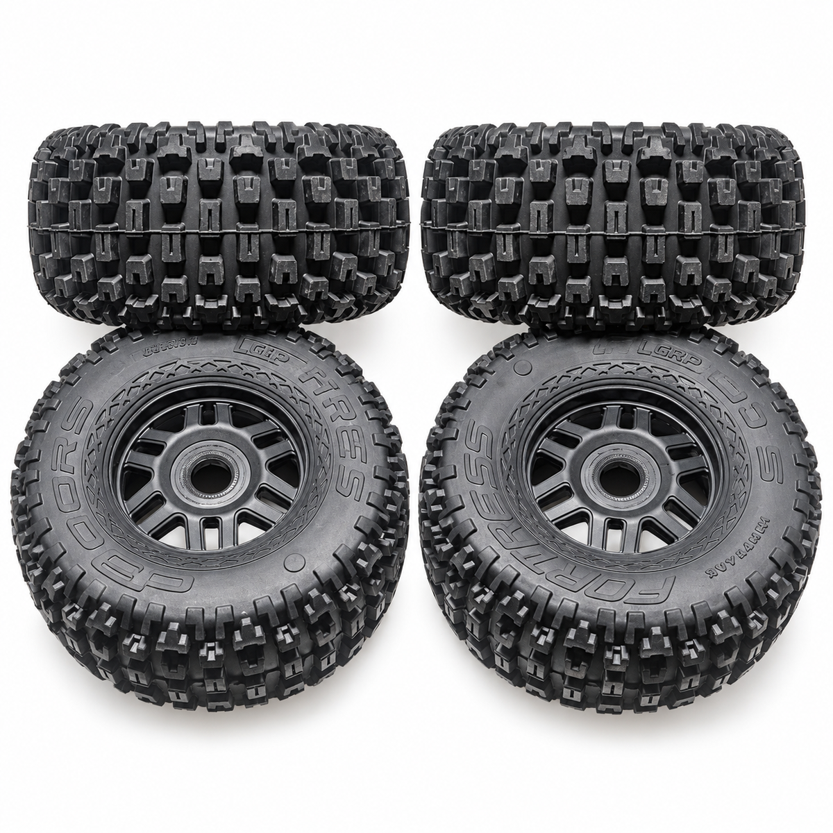 ARRMA Mojave 4S Fortress wheels and tires set of four
