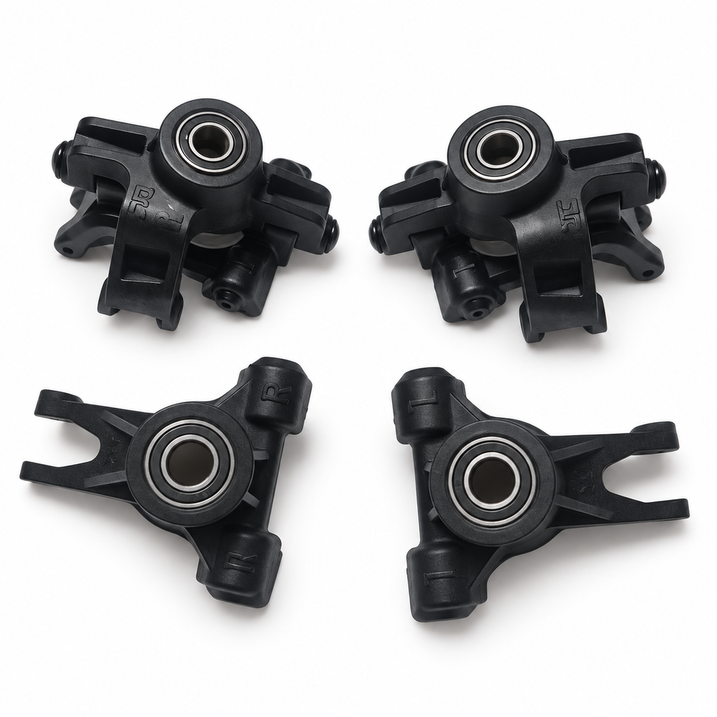 ARRMA Mojave 4S hub and steering knuckle set with bearings front view