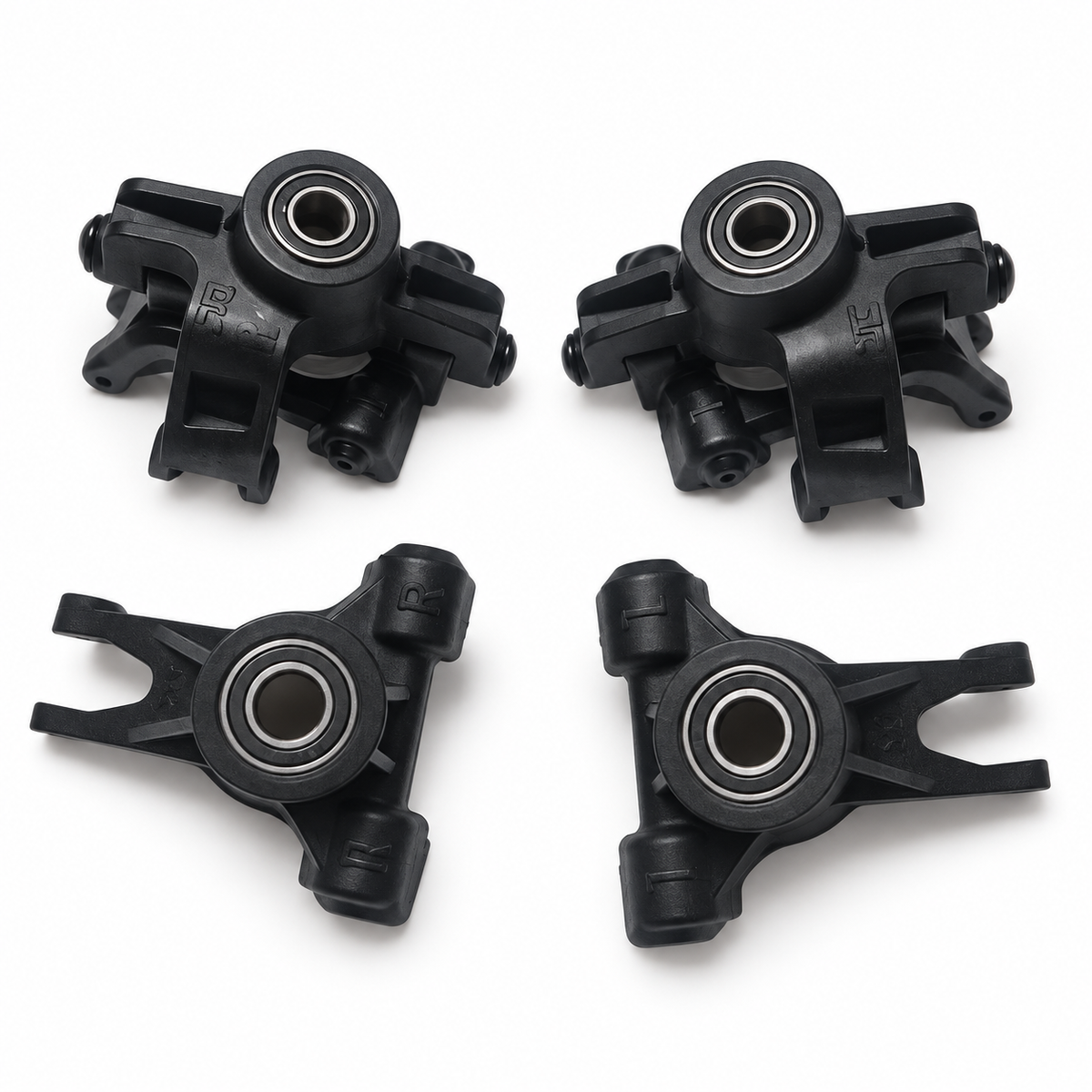 ARRMA Mojave 4S hub and steering knuckle set with bearings front view