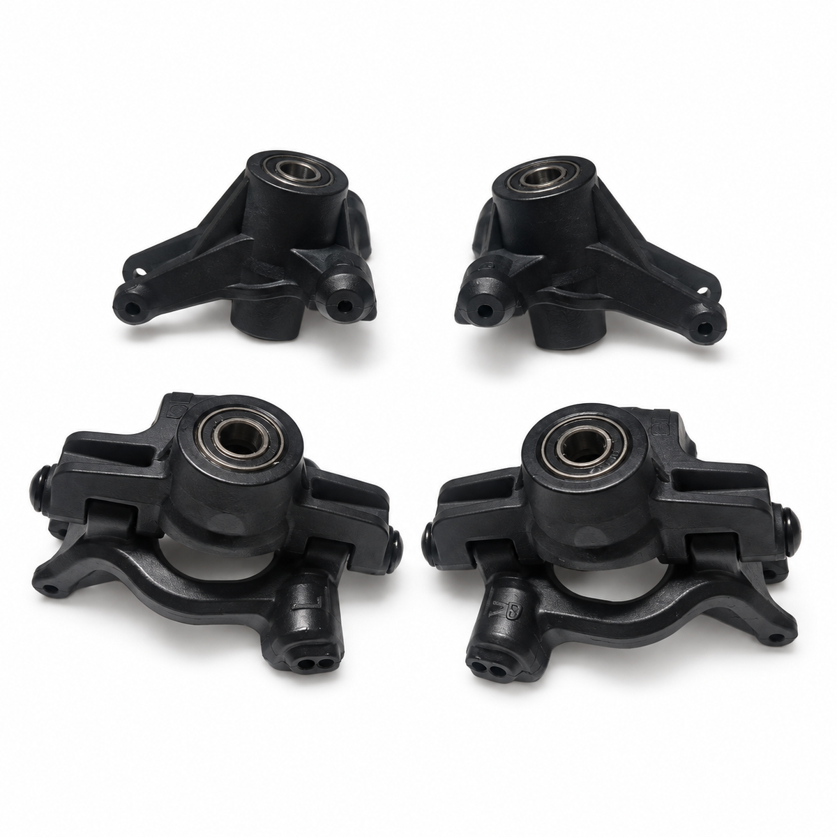 ARRMA Mojave 4S hub and steering knuckle assemblies side view