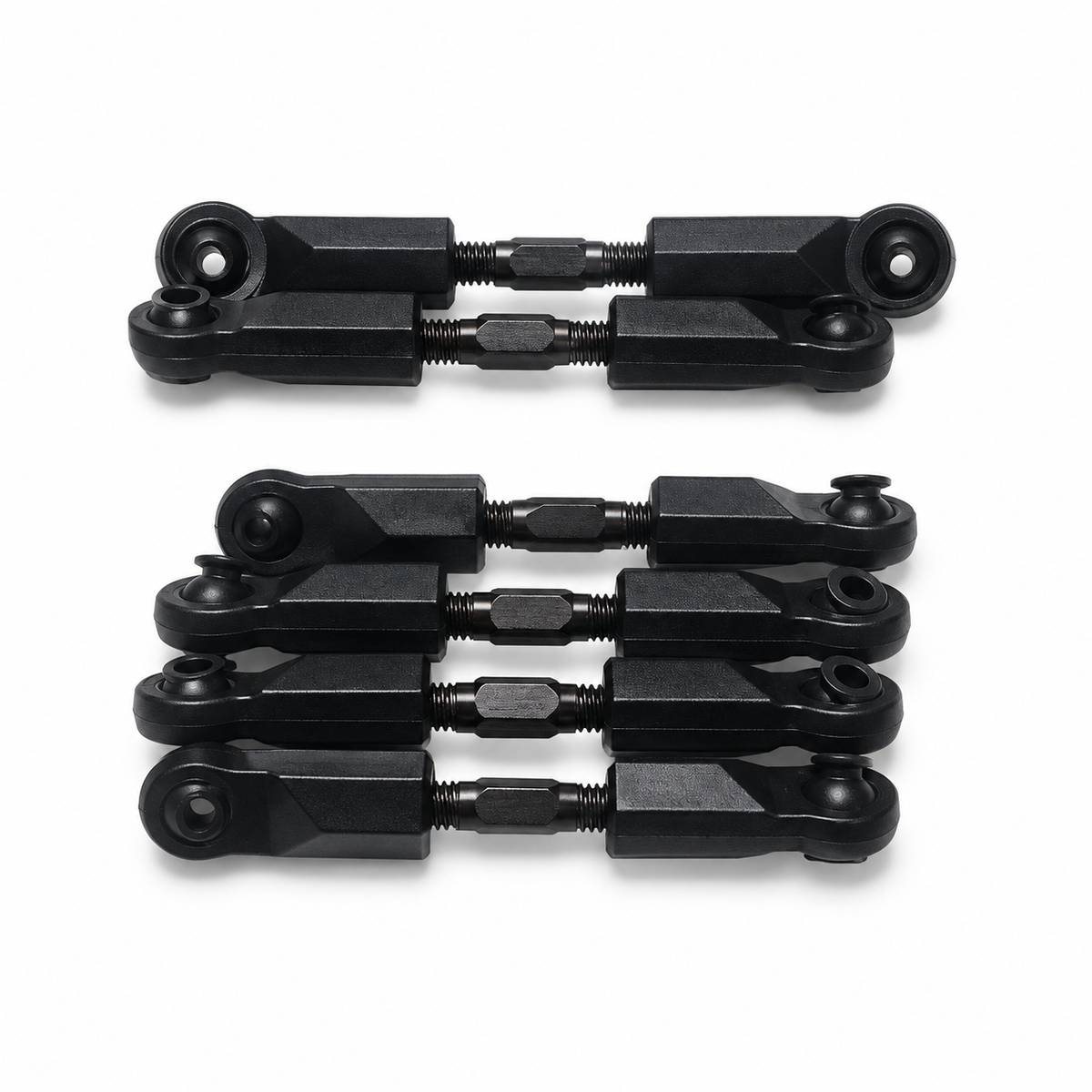 ARRMA Mojave 4S steering and camber links on white background
