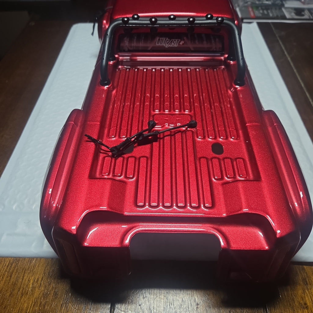 ARRMA Outcast 4S red body shell new takeoff rear bed view