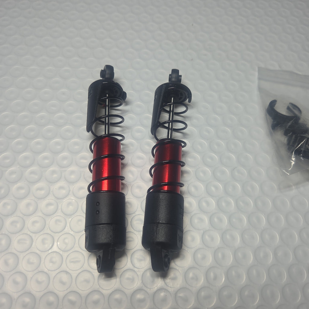 ARRMA Outcast 4S red aluminum shock pair new takeoff alternate view