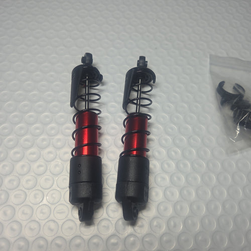 ARRMA Outcast 4S red aluminum shock pair new takeoff alternate view