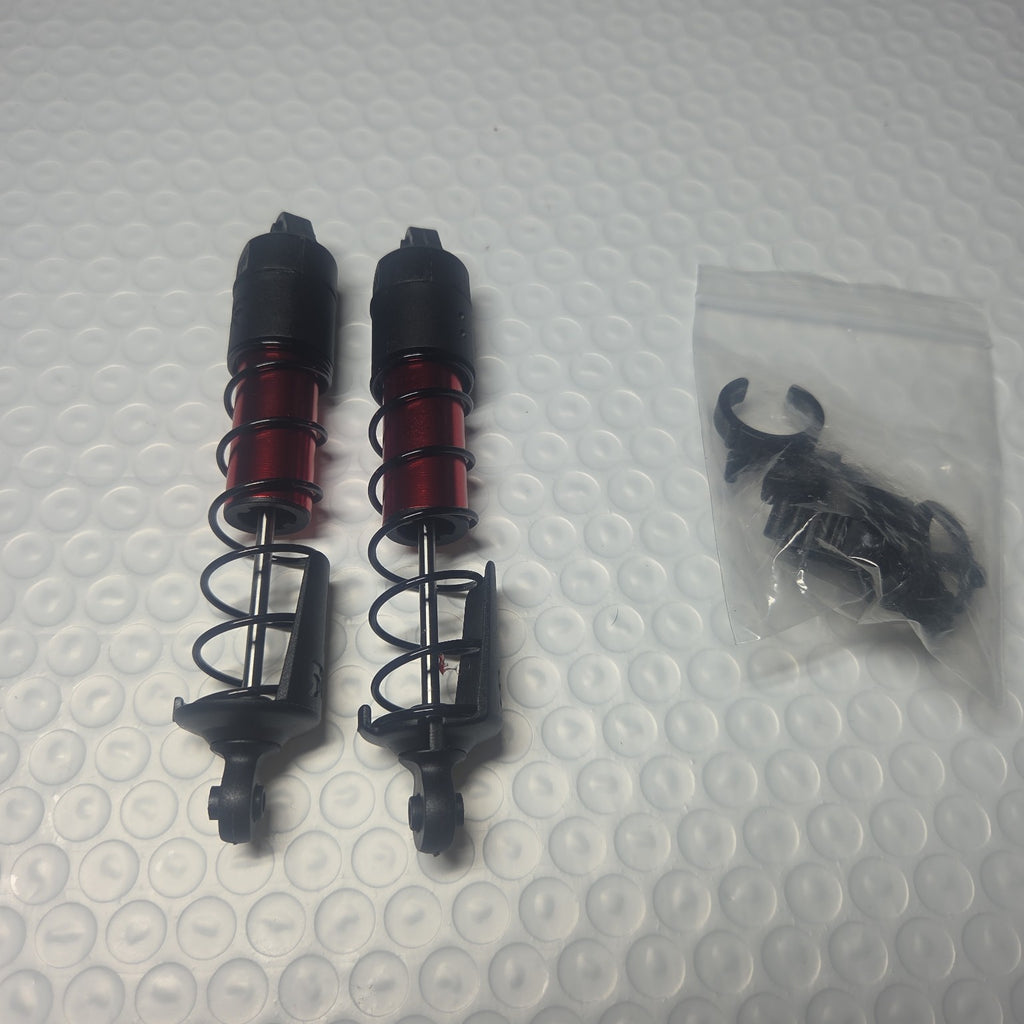 ARRMA Outcast 4S red aluminum shock pair with spring spacers new takeoff