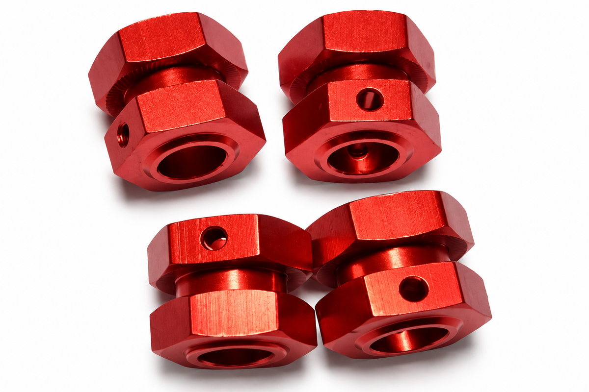 ARRMA Outcast 8S EXB V2 24mm red hex hubs set of 4