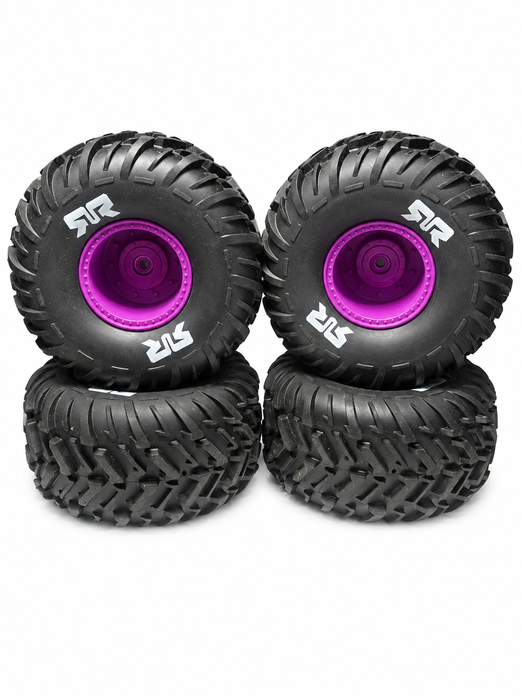ARRMA Quake 223S wheel and tire set stacked view