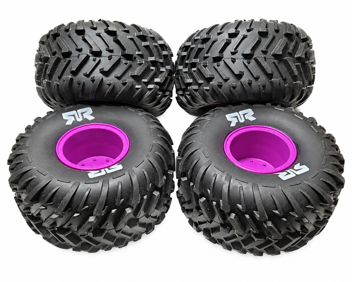 ARRMA Quake 223S wheel and tire set tread and inner wheel view
