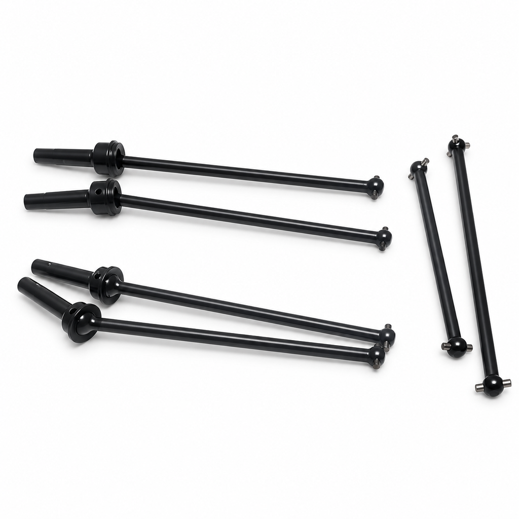 ARRMA Talion 6S EXB front rear center drivetrain shafts separated view