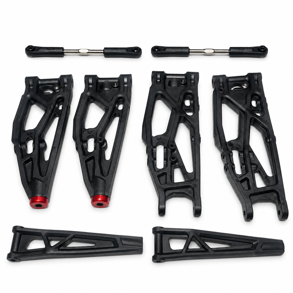 ARRMA Talion 6S EXB suspension arms and turnbuckles lot front view