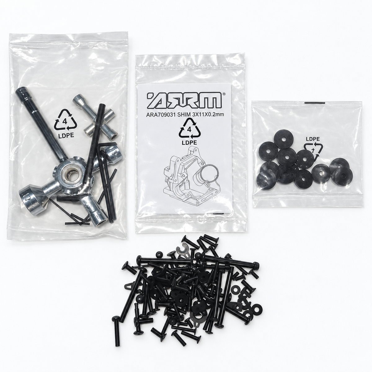 ARRMA Typhon 6S assorted hardware shims spacers screws and pins lot