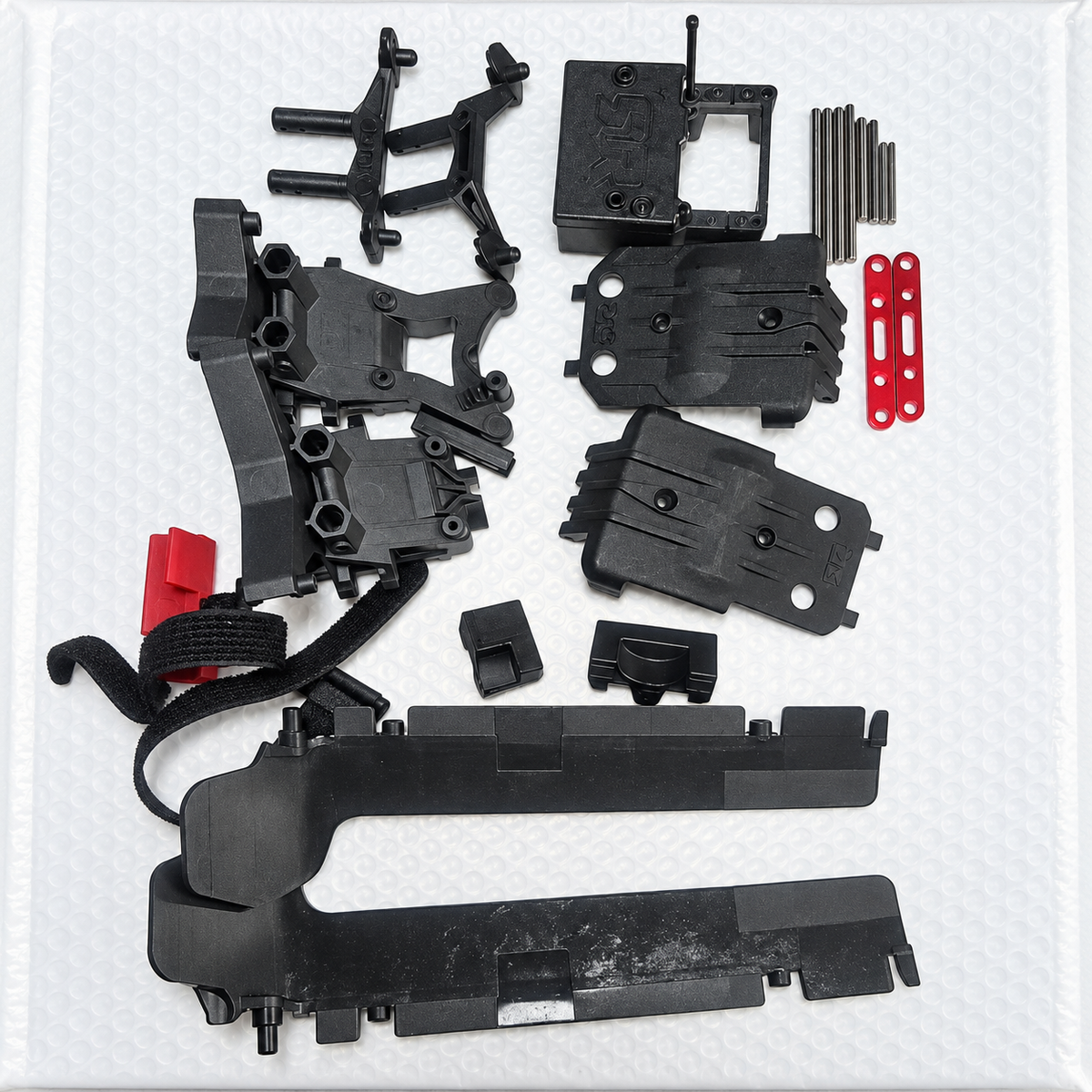 ARRMA Big Rock 3S BLX chassis parts lot alternate view