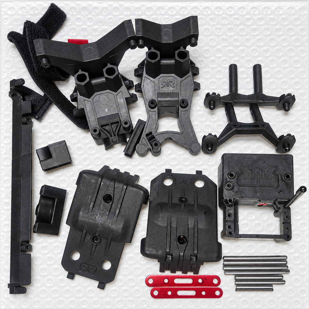 ARRMA Big Rock 3S BLX chassis parts lot detail view