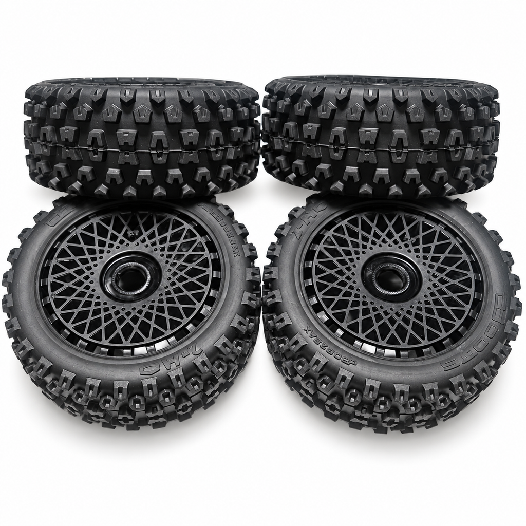 dBoots 2-HO knobby tire tread and wheel view for ARRMA Typhon 223S