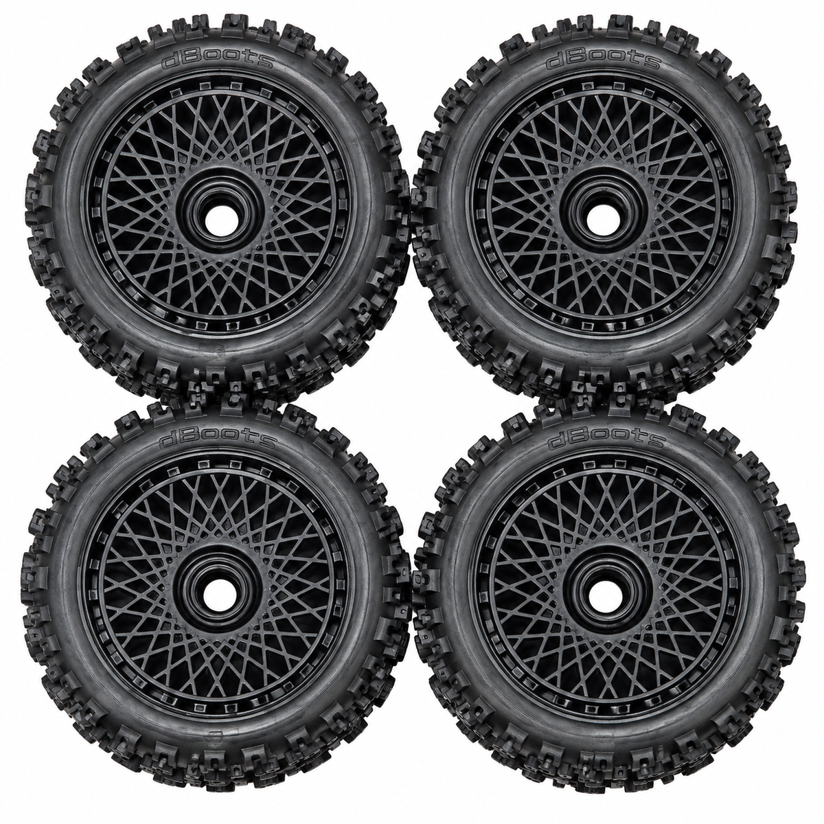 dBoots 2-HO 1/8 wheel and knobby tire set of 4 ARA550118 clean product photo