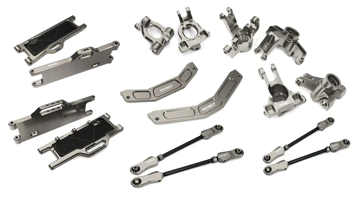 Integy C33280GREY billet machined suspension kit for ARRMA Kraton 4S V2 grey