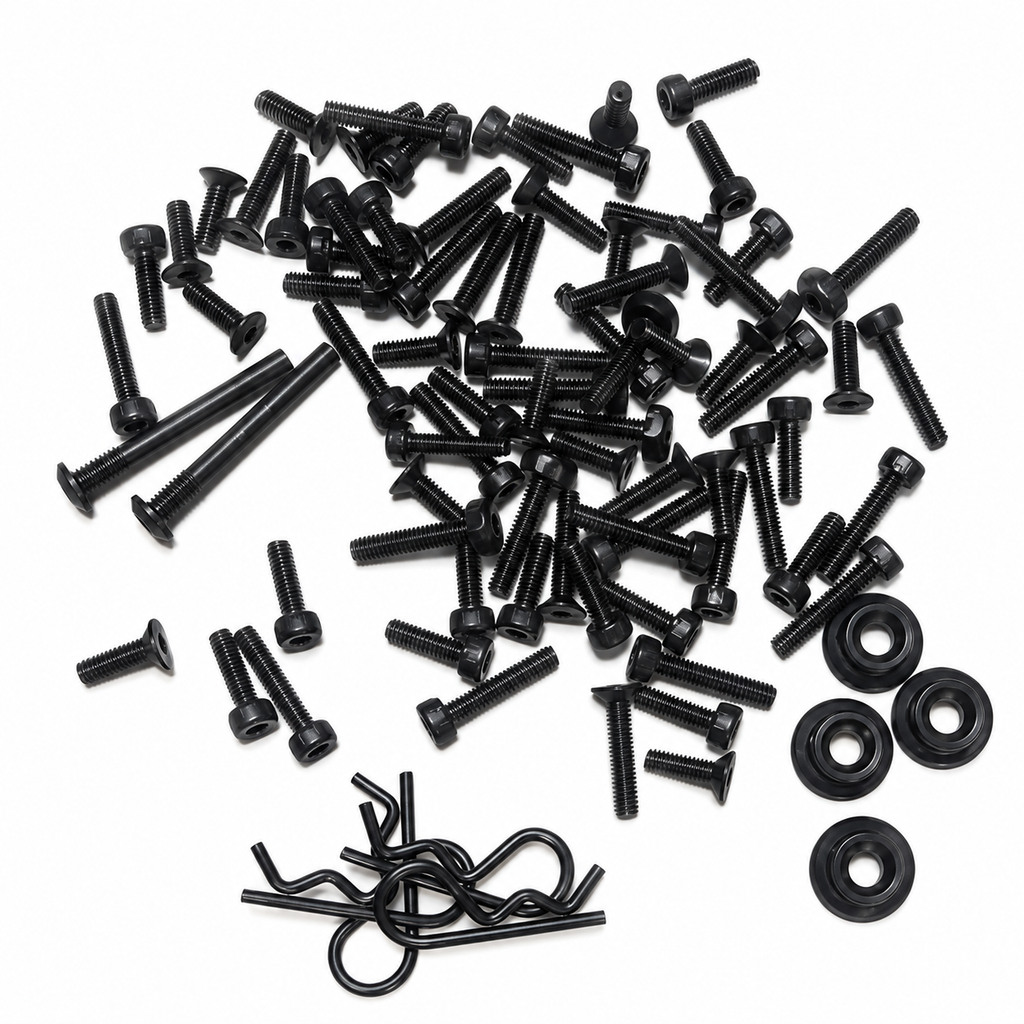 Losi NASCAR GROM screw and hardware lot view 1