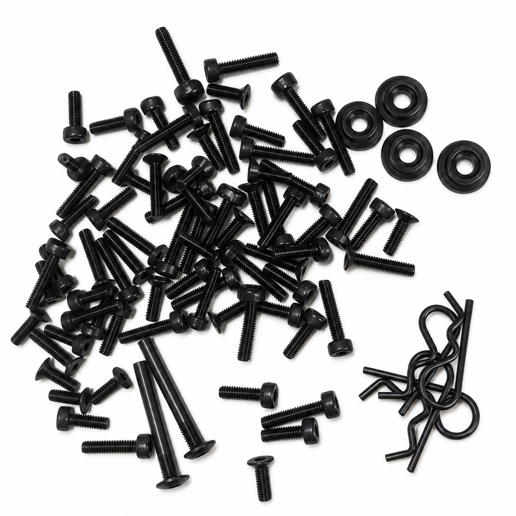 Losi NASCAR GROM screw and hardware lot view 2