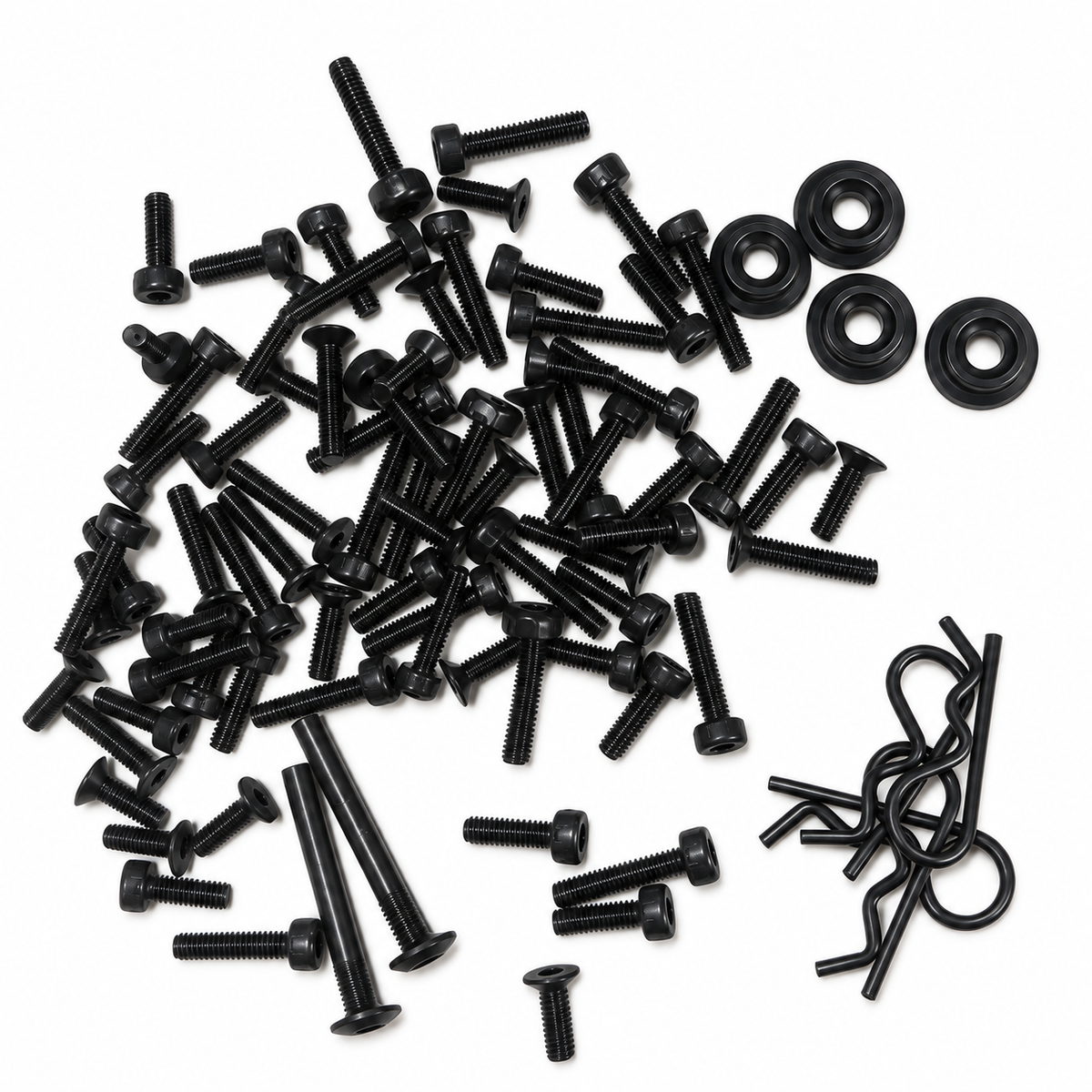 Losi NASCAR GROM screw and hardware lot view 2