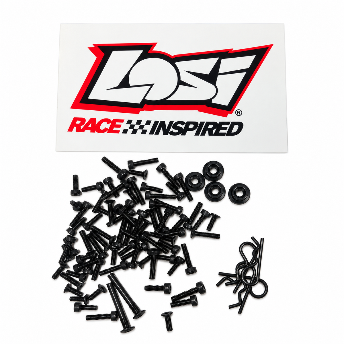 Losi NASCAR GROM screw and hardware lot view 3