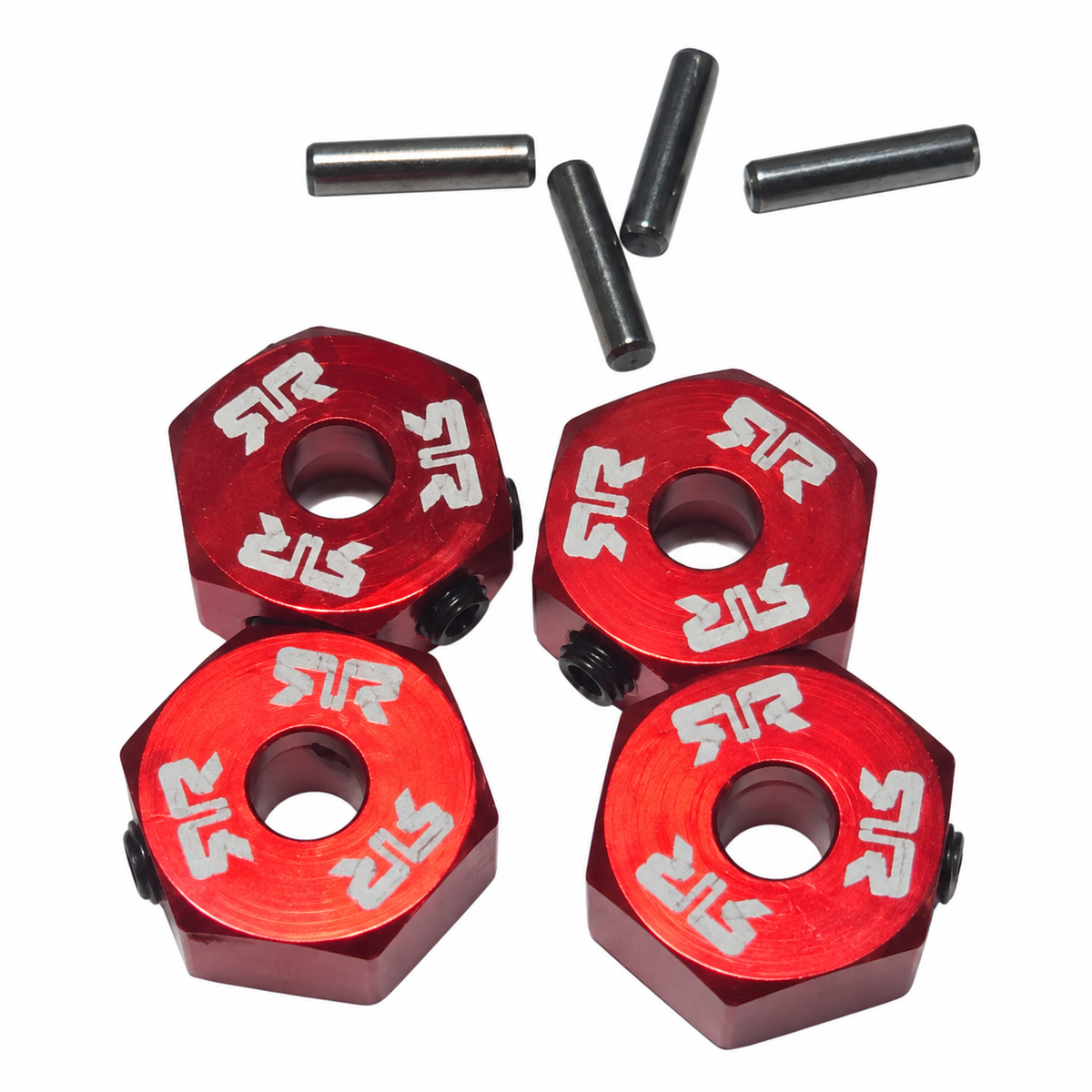 Mini Kraton 3S red wheel hex set with pins