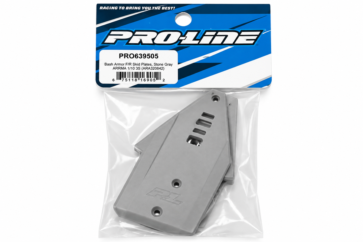 Pro-Line Bash Armor front rear skid plates stone gray ARRMA 1/10 3S PRO639505
