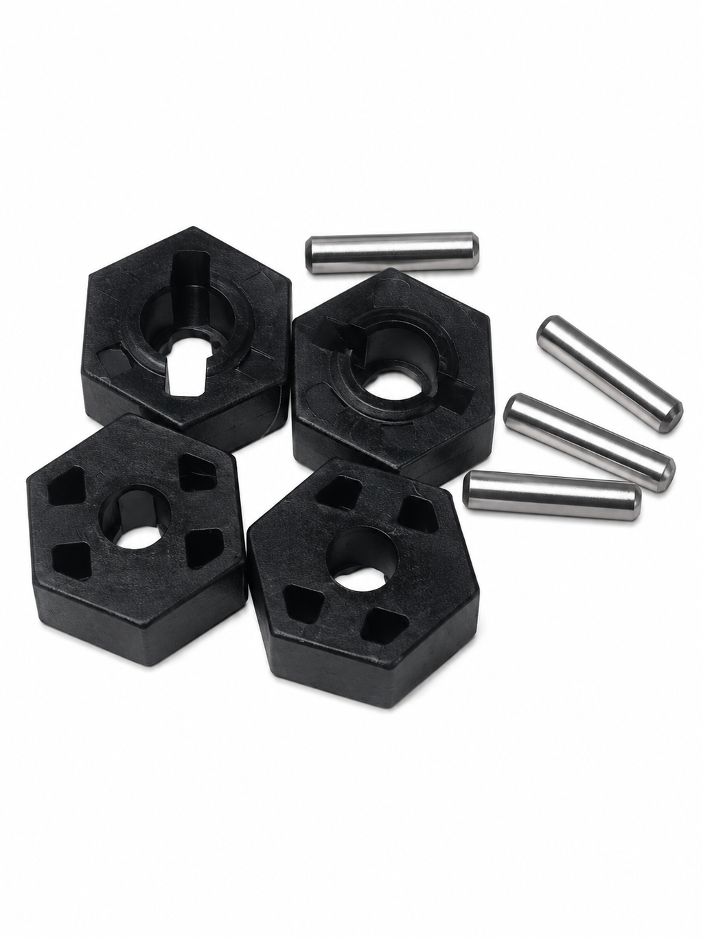 Quake 223S four wheel hex adapters and four drive pins