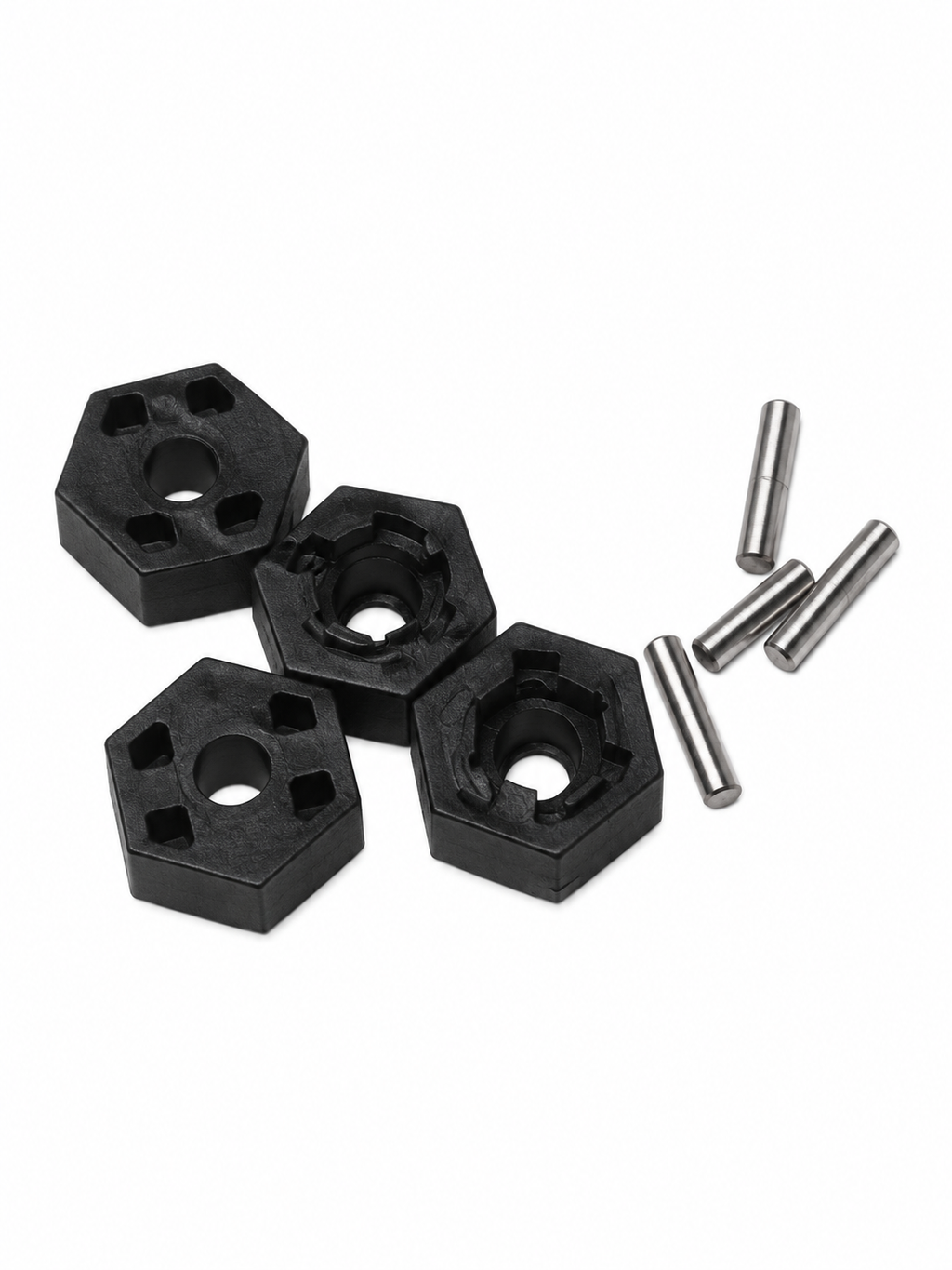 Quake 223S four wheel hex adapters and four drive pins