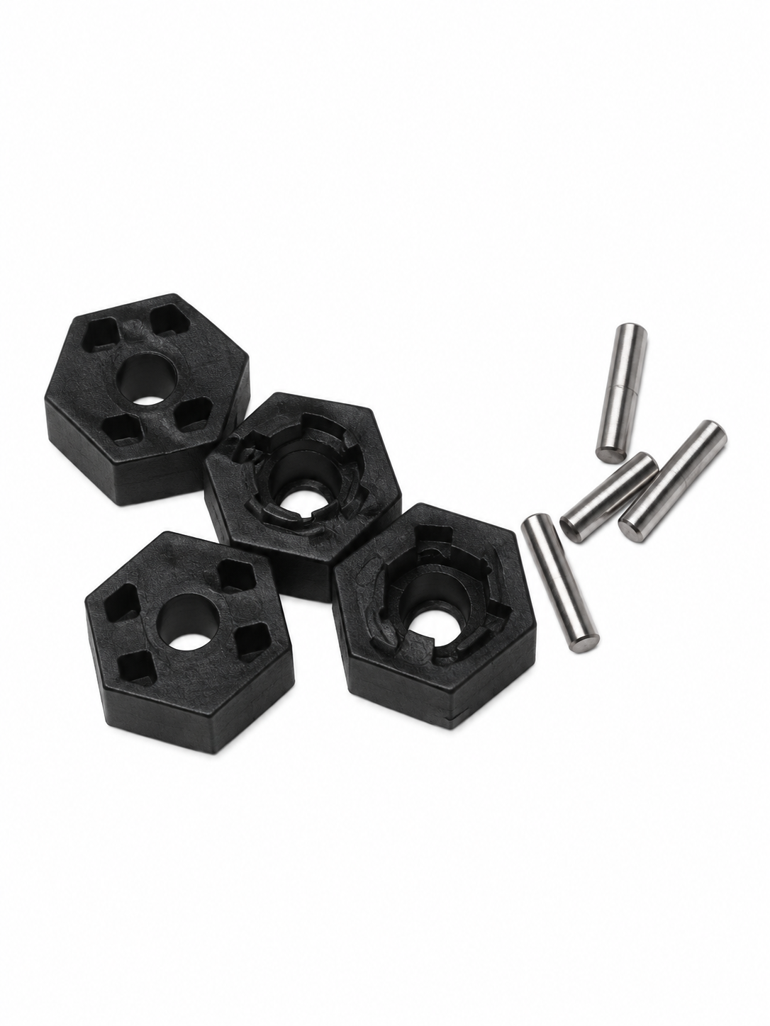 Quake 223S four wheel hex adapters and four drive pins