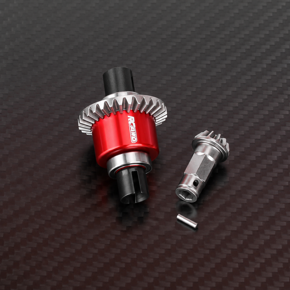 One RCAWD ARRMA Grom rear 30T red oil-filled differential with one 12T input gear