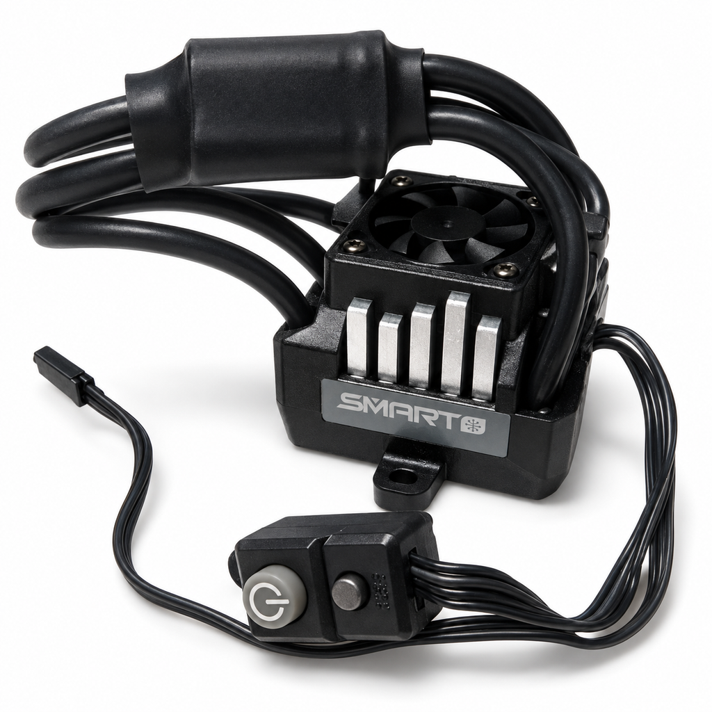 Spektrum Firma 120A ESC and power switch detail