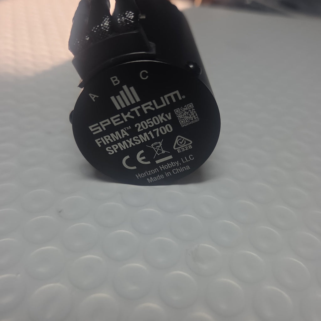 Spektrum Firma 2050Kv brushless motor SPMXSM1700 end label