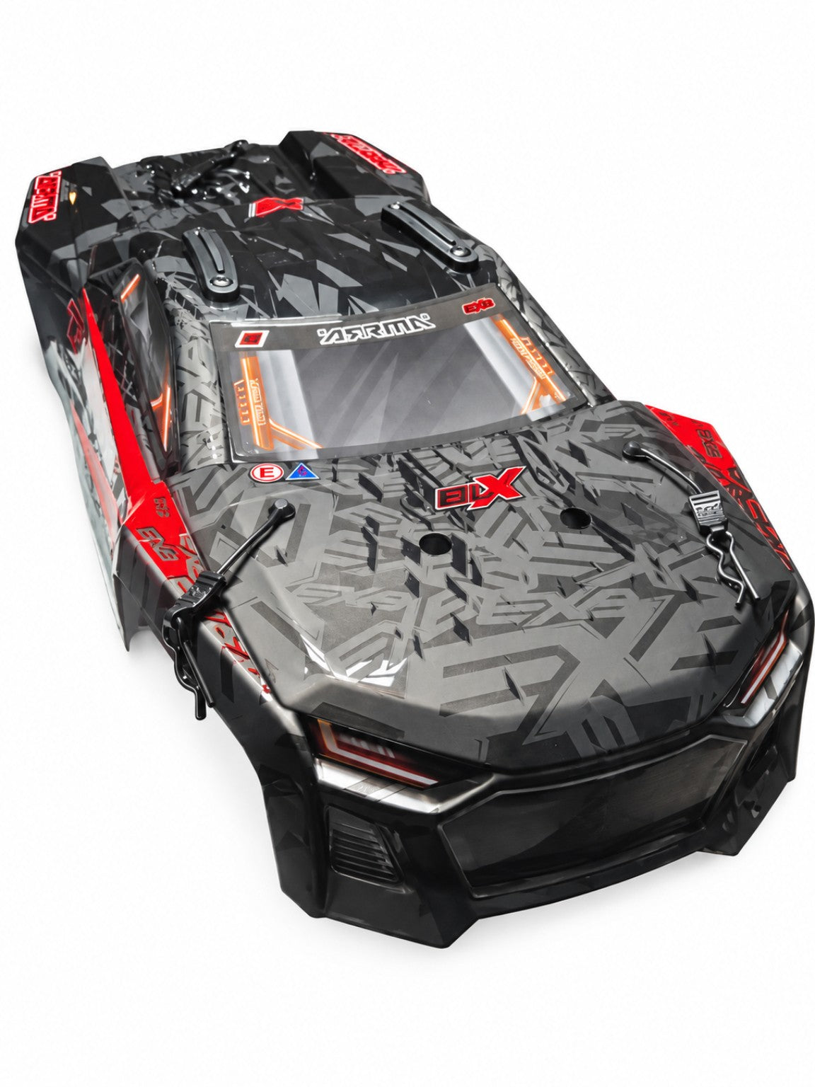 ARRMA Talion 6S EXB V6 body shell angled view