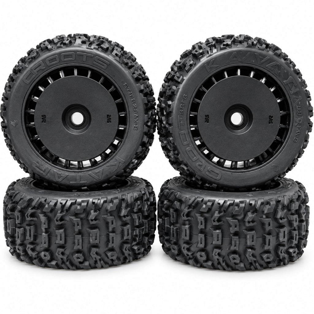 ARRMA Talion 6S EXB dBoots KATAR T belted tires and wheels set of 4