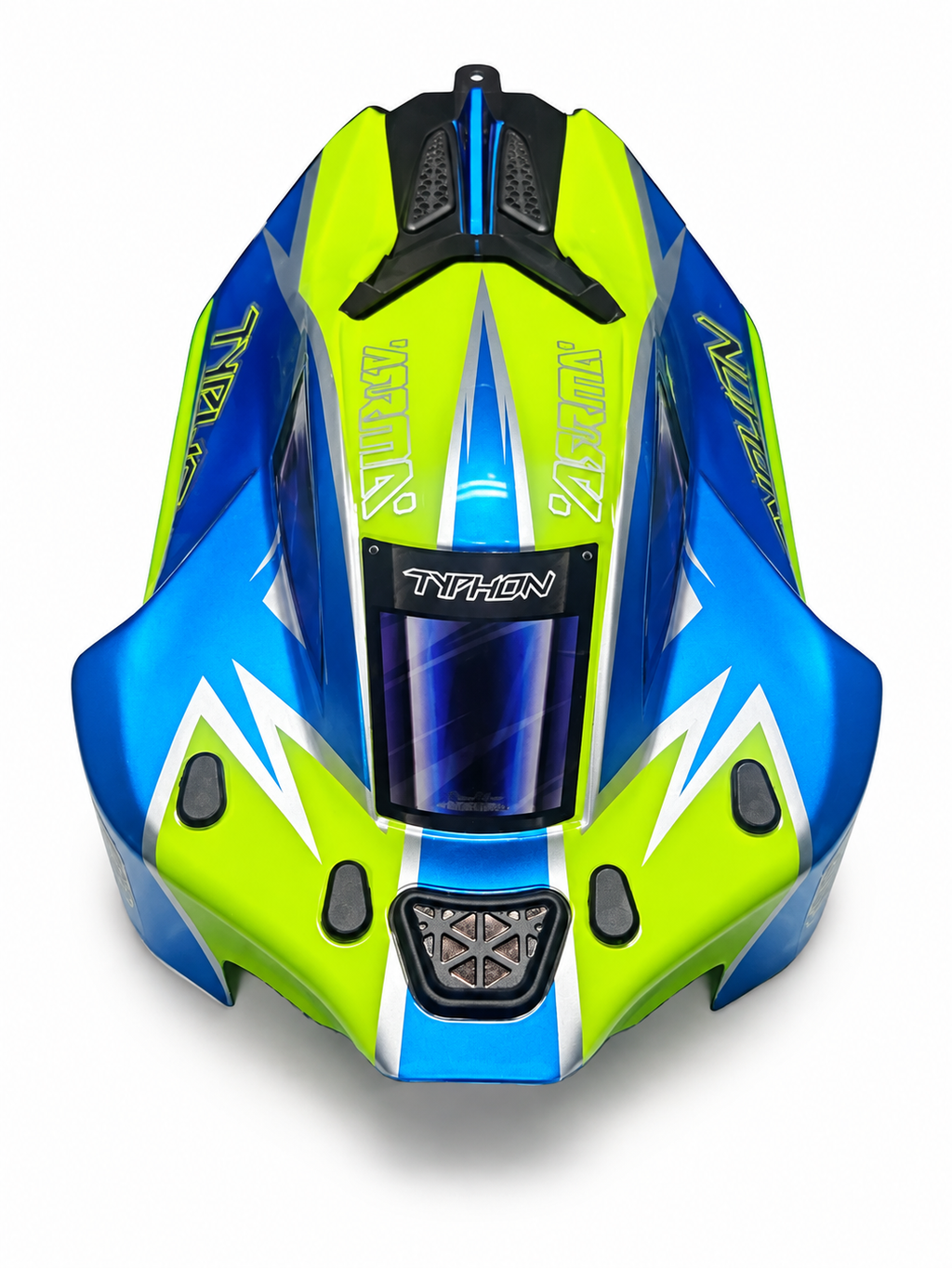 ARRMA Typhon 223S Blue/Lime Painted Body Shell w/ Clipless Mounts - New Take-Off