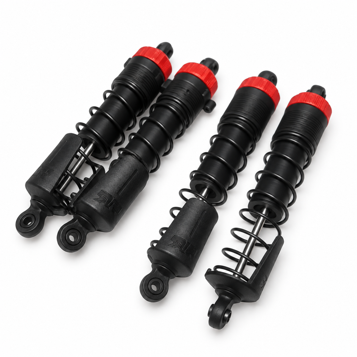 ARRMA Typhon 223S four shocks angled view